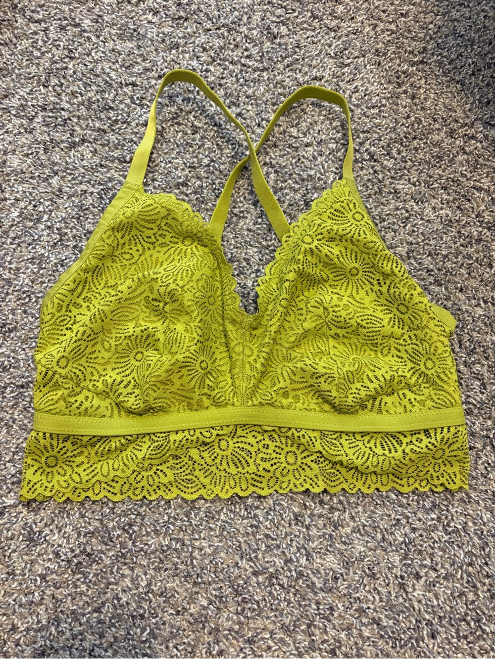 Auden Lace Bralette in Chartreuse